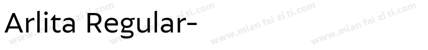 Arlita Regular字体转换